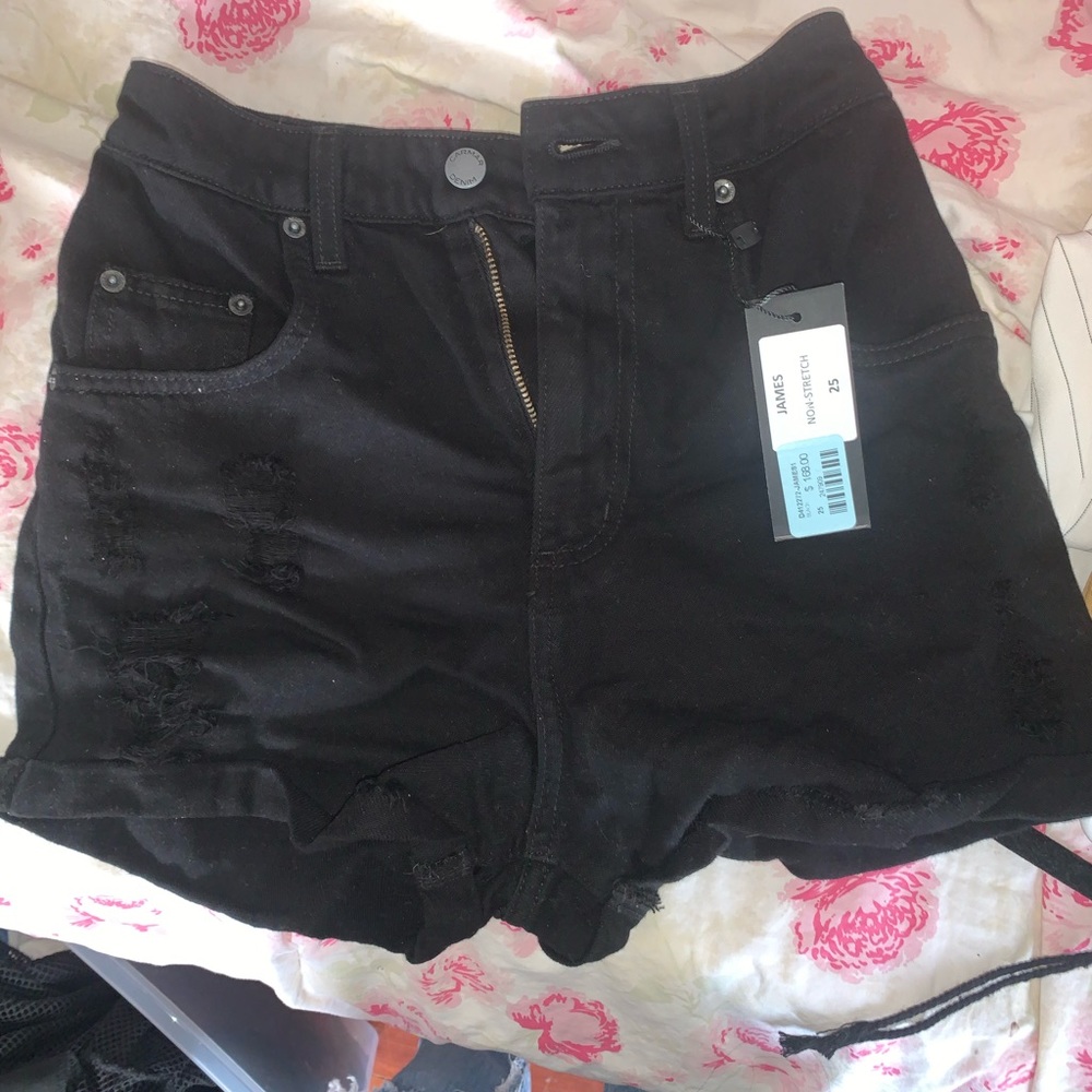Carmar Black Jean Shorts
